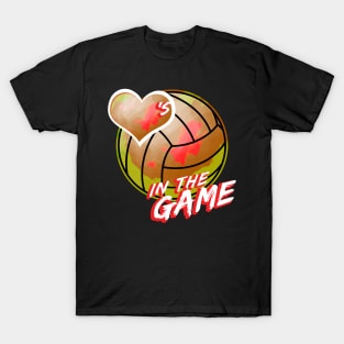 Volleyball - Hearts In The Game - Red T-Shirt